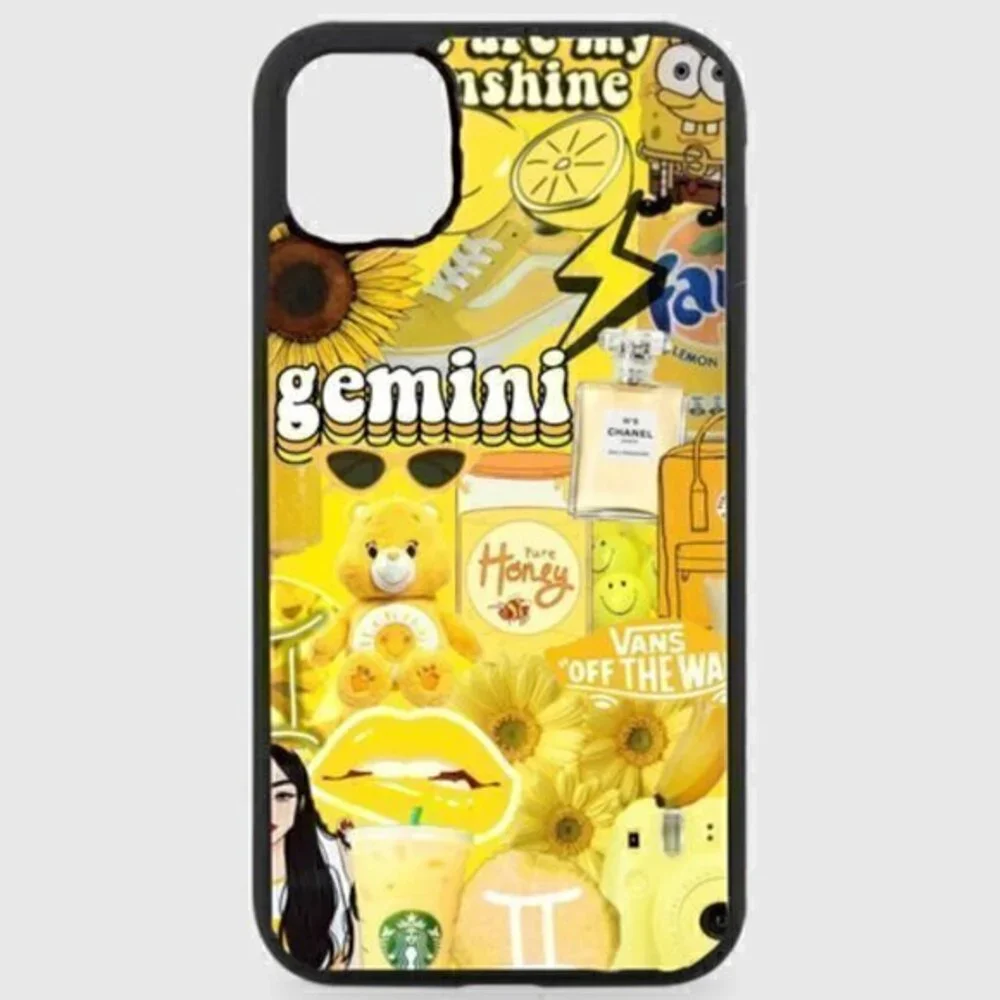 Yellow Gemini Zodiac Sign Phone Case